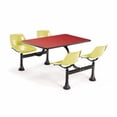 thumbnail image 6 of OFM 1002-SS-BGNB Cluster Table with Laminate Top and Stainless Steel Chairs - Beige Nebula, 6 of 7