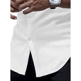thumbnail image 4 of DYMADE Men's Henley Stand Collar Cardigan Solid Color Shirt, 4 of 4