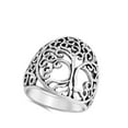 thumbnail image 4 of Filigree Tree of Life Ring ( Sizes 5 6 7 8 9 10 ) .925 Sterling Silver Vintage Cutout Band Rings (Size 10), 4 of 4
