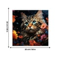 thumbnail image 4 of Cat in the Flowers 8×8 Inch DIY Digital Oil Painting – Canvas Art Kit (Easel Not Included), 4 of 8