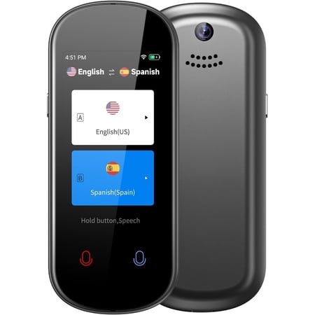 Language Translator Device, 150 Language Real-Time Voice Translator Upgraded ChatGpt AI Translator Voice/Text/Photo Offline Translator Portable Two-Way Translation for Travel Business Learning