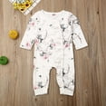 thumbnail image 4 of Douhoow Baby Spring Clothing Newborn Girl Cotton Floral Ruffle Romper Long Sleeve Jumpsuit, 4 of 9