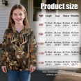 thumbnail image 7 of Uorisanigo Girls Half Zip Collar Sweatshirt Casual Long Sleeve Pullover Crop Tops Oversized Deer Hunting Camo Forest Quarter-Zip Pullover Jacket Fall Fashion Outfits Clothes Kids Hoodies, 7 of 7
