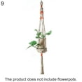 thumbnail image 2 of Walbest Plant Hanger Flower Pot Bonsai Net Bag, Hand-woven Macrame Plant Pot Holder Rope, Plant Hanger for Indoor Outdoor Garden Ceiling Wall Home Decor (Not Including Flowerpot), 2 of 7