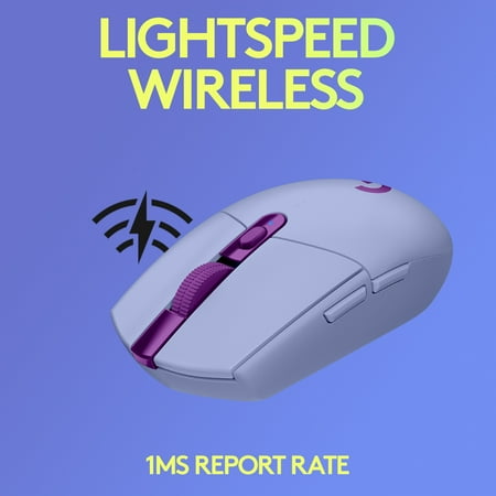 Logitech - G305 LIGHTSPEED Wireless Optical 6 Programmable Button Gaming Mouse with 12,000 DPI HERO Sensor - Lilac