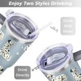 thumbnail image 5 of Cute Dog Design 40oz Tumbler with Handle - Double Wall Insulated Coffee Mug for Women - Dog Mom Gift Travel Cup with Straw, 5 of 7