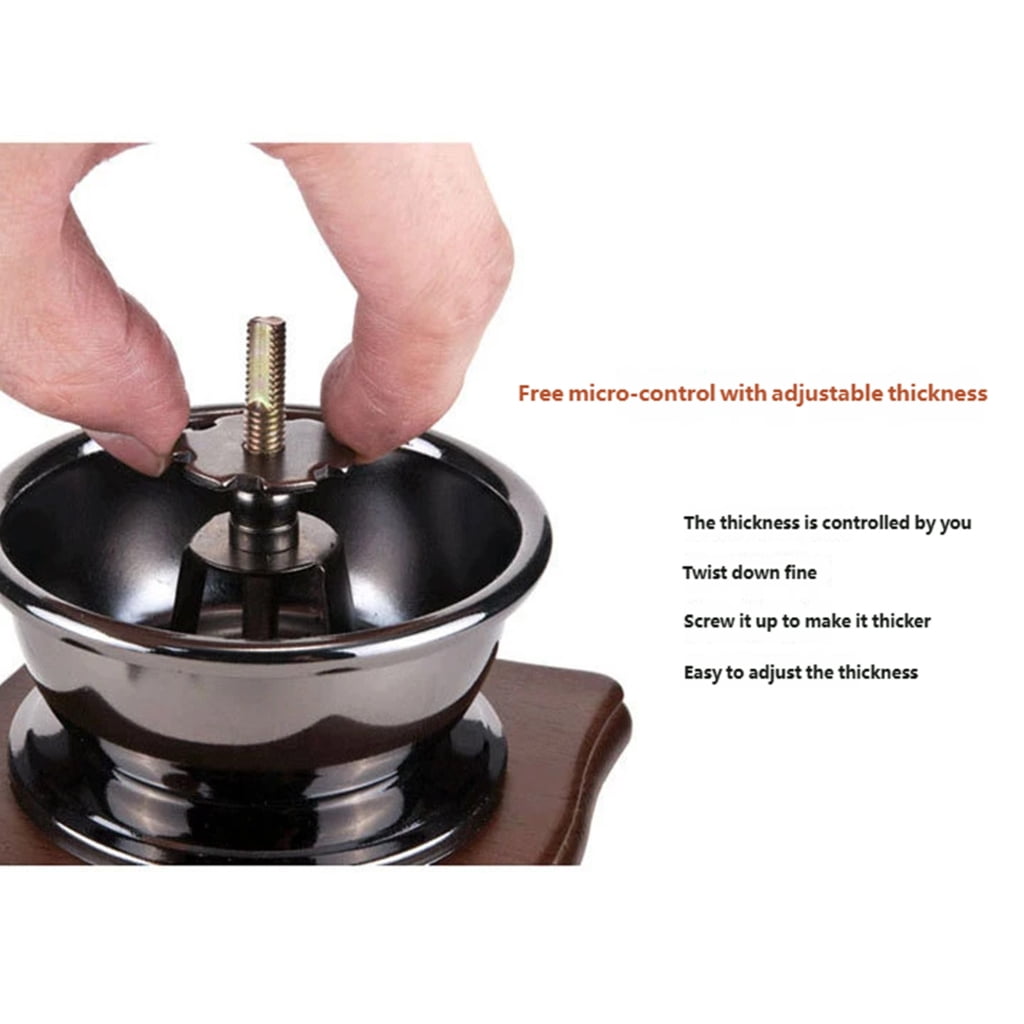Portable Manual Coffee Grinders Wood And Metal Traditional Coffee Grinders Perfect For Camping And Offices