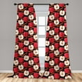 thumbnail image 5 of Ambesonne Fruits Curtains, Cinnamon Sticks, Pair of 28"x84", Cinnamon Red Cream, 5 of 5