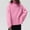 Pink, variant on Itsame Knitted Pullover Sweater for Womens High Neck Sweatershirt Long Sleeves Solid Color Relaxed Sweatshirts Black Size L
