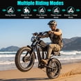 thumbnail image 6 of ZorixBike Electric Bike for Adults, Dual 750W Motors Ebike, 20"Fat Tire E-Mountain Bike,48V 20AH Battery 80 Miles, Full Suspension, 6 of 9