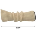 thumbnail image 6 of opolski 1 Pair Solid Color Arm Cuffs Thumbhole Design Ribbed Thick Winter Knitting Fingerless Mittens Costume Accessories Khaki, 6 of 8