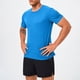thumbnail image 5 of Ceisia Men's Slim Fit Short Sleeve Crew Neck Athletic T-shirt Quick Dry Solid Color Workout Top Sky Blue L Gifts, 5 of 6