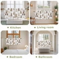 thumbnail image 6 of Brown Love Heart Bunny Tier Curtains, Polka Dot Rabbits Farmhouse Light Filtering Kitchen Curtains, 2Pcs Rod Pocket Half Window Treatments Panels for Sink Cafe Cabinet Camper 27.5x36 Inches, 6 of 9