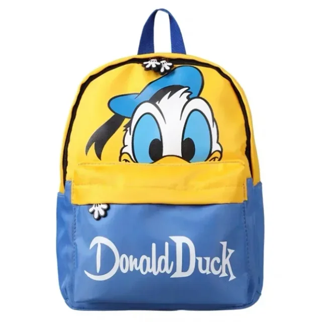 Disney-mochila de dibujos animados para niños y niñas, morral escolar ligero de gran capacidad con diseño de Pato Donald, Mickey Mouse, guardería
