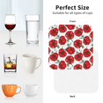 thumbnail image 6 of Pofeuu Hand Drawn Tomatoes Print Coasters for Drinks, 4Pack PU Leather Coasters, Bar Drink Coasters for Tabletop Protection, Furniture from Damage-Square, 6 of 6