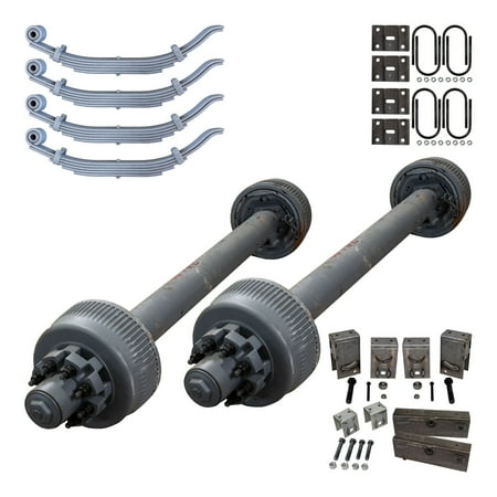 12 000 lb TK Tandem Axle Kit with Suspension - 24K Capacity 74 Hubface 46 Spring Center