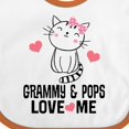 thumbnail image 4 of Inktastic Grammy and Pops Granddaughter Cat Girls Baby Bib, 4 of 4
