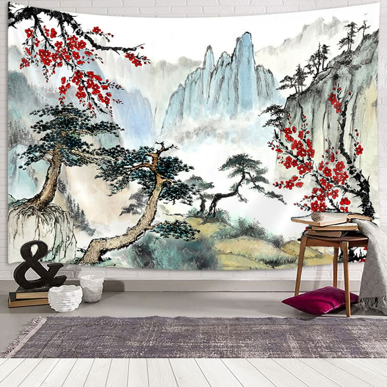 vintage tapestry 街 Amazon.com: DBLLF Punk Fantasy Cityscape Tapestry, Trippy