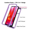 thumbnail image 3 of for Moto G Power Case, Sturdy Case for Motorola Moto G Power, Njjex Full-Body Rugged Transparent Clear Back Bumper Case Cover for Motorola Moto G Power 2020 2021 2022 released -Purple, 3 of 10