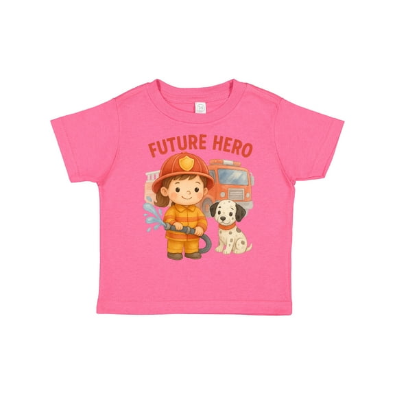 Inktastic Future Hero Firefighter Kids Cute Design Boys or Girls Toddler T-Shirt