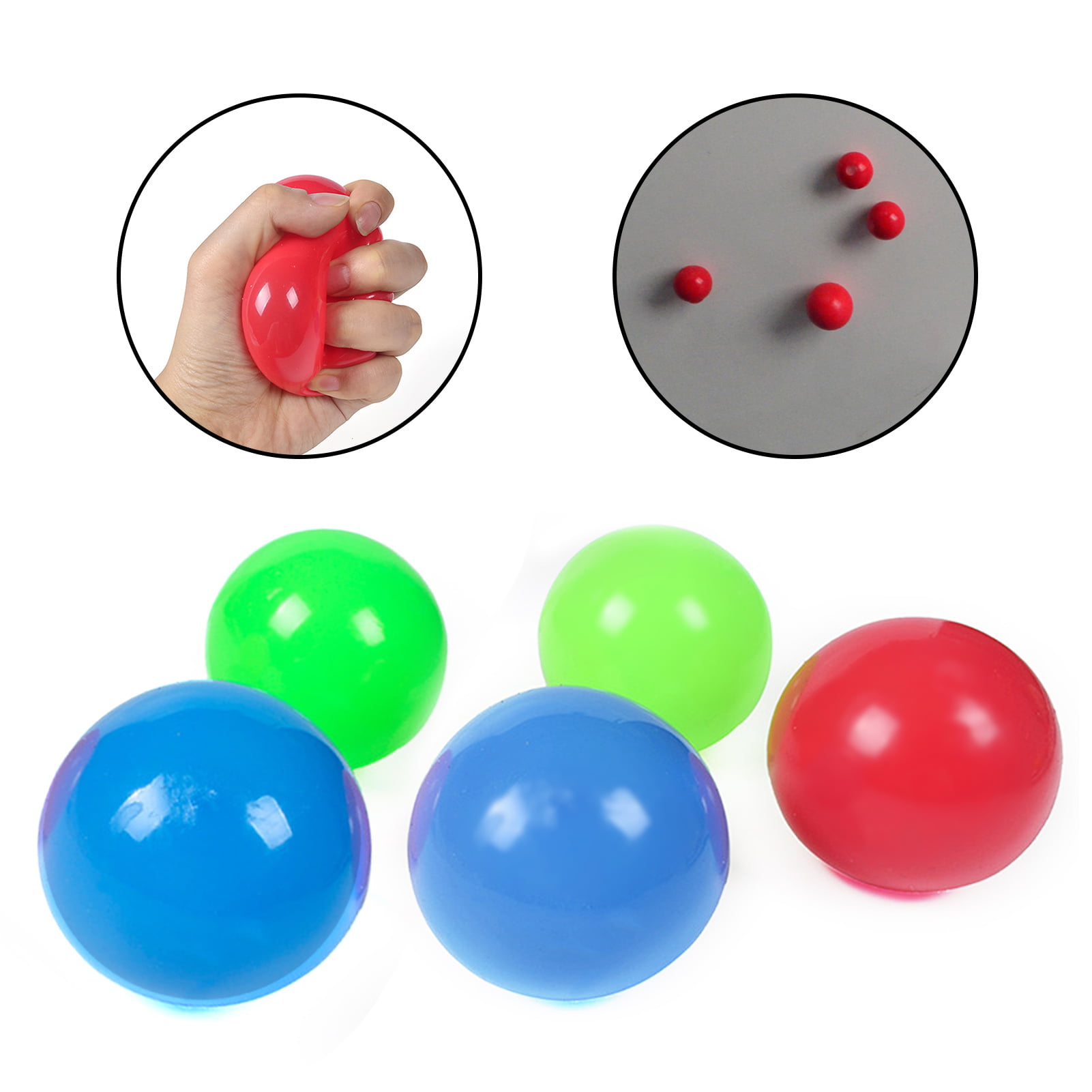 Details about   8 Pcs Sticky Balls Luminescent Ball Decompression Stress Relief Adults Kid Toys 
