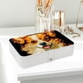 thumbnail image 6 of Pixel Dog Pu Leather Jewelry Box Earring Organizer Travel Organizer with Removable Compartment Portable, 6 of 6