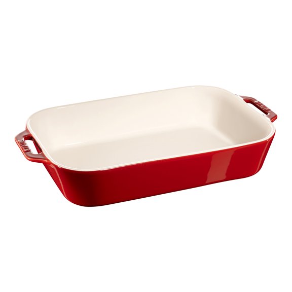 STAUB Ceramique 4.4 L Ceramic Rectangular Oven Dish, Cherry