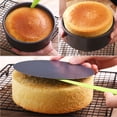 thumbnail image 3 of 3 Pcs Round Cake Pan Carbon Steel Removable Bottom Cheesecake Pans(6 Inch), 3 of 6
