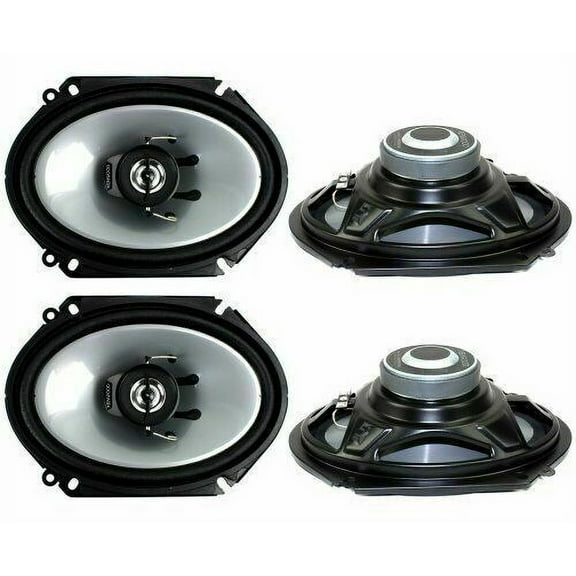 4 Kenwood Car KFCC6866S 6x8" 500 Watt 2-Way Car Audio Coaxial Speakers Stereo