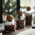 thumbnail image 3 of Coofit Bocal en Verre Transparent à Grand Ouverture Bocal à Bonbons Bocal de Rangement Alimentaire avec Couvercle Boule en Liège, 3 of 10