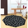 thumbnail image 2 of Furnish My Place Animal Print Rug - 7 ft. Octagon, Giraffe Black Grey, Nylon Rug for Patio, Garden, Hallway, Living Room, 2 of 5