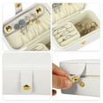 thumbnail image 3 of Unique Bargains 1pc Mini Elegant Square Jewelry Box for Travel White, 3 of 6
