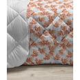 thumbnail image 3 of Coral Down Alternative Comforter, Doodle Lines Repeating Ornaments Vertical Stripes Abstract Pastel, Microfiber Quilt for All Season, 5 Sizes, Coral Indigo Coconut, by Ambesonne, 3 of 3
