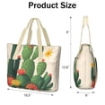 thumbnail image 3 of Tote Bag for Women - Cute Cactus Shoulder Bag - Large Utility Work Duffle Bag with Zipper Handbag for Travel, Work, Sprots, 3 of 5
