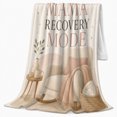 thumbnail image 2 of New Mama Recovery Mode Quote with Cozy Chair, Calming Graphic Style for New Moms, Postpartum Rest Motif and Baby Shower Gift, Cozy Flannel Blanket for Nursery and Bedroom, Home Decor, 2 of 7