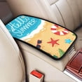 thumbnail image 2 of Bingfone Car Four-Season Universal Armrest Box Mat,Car Armrest Seat Cover Soft Leather Waterproof Armrest Cover Center Console Mat-Hello Summer1, 2 of 7