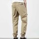 thumbnail image 3 of Pantalones largos de moda para hombre, casuales, de color sólido, con bolsillos y cremallera, cintura elástica, de poliéster., 3 of 4