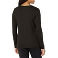 thumbnail image 3 of Fruit of the Loom Women's Micro Waffle Premium Thermal Underwear Tee Shirt, Black, M, 3 of 6