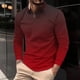 thumbnail image 1 of Blusa y camisa de manga larga con cuello vuelto para hombre, informal, con cuello vuelto, estampado, para fitness, deportiva, de manga larga, de poliéster, 1 of 5