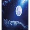 thumbnail image 3 of Ambesonne Moon Duvet Cover Sets, Full Moon Falling Stars, 2-Twin, Indigo Blue White, 3 of 4