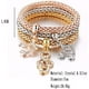 thumbnail image 2 of 3 unids/set multicapa mariposa corazón elefante encantos cadena pulsera cristal pulsera elástica para mujeres niñas joyería Feliz Sencillez, 2 of 5
