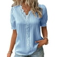 thumbnail image 1 of Dames Verticales à Rayures à Manches Blouse Décontractée Tenue de Vacances de Style Élégant, 1 of 7