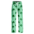 thumbnail image 4 of Fgvctg Women's St. Patrick's Day Pajamas Comfy Sleepwear Wide Leg Pajamas Shamrock Clover Graphic High Waisted Pj Pants Oversized Spring Drawstring Lounge Pants with Pockets Green 3XL, 4 of 6