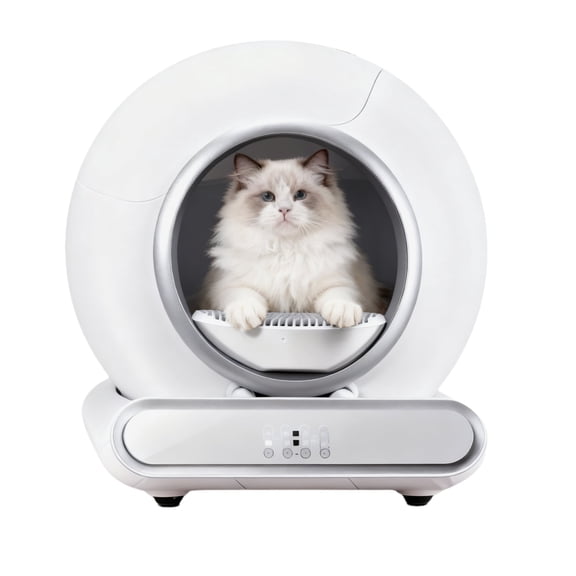 Automatic Litter Box, Upgraded Robot Self Cleaning Cat Litter Box for Multiple Cats, 65L 9L Extra Large, APP Control, Dual Safety Sensors, Odor Removal, 2 Rolls Liner Gift