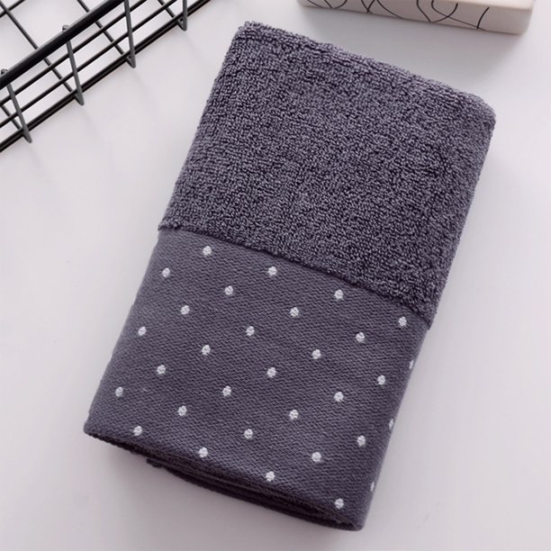 Toalla de baño y facial oscura, gruesa y absorbente de agua para hombre, 73 x 33 cm, suave, de algodón, de secado rápido, azul, marrón y blanco | Toalla de mano facial grande multiusos para el
