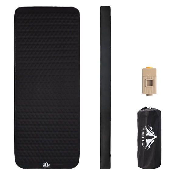 4in Thick Sleeping Pad Camping Mattress Quiet Foam Mat Outdoor Travel Gear