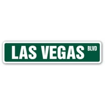 LAS VEGAS BLVD Aluminum Street Sign casinos entertainment shows musicals bars | Indoor/Outdoor |  36" Wide