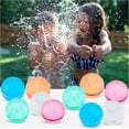 thumbnail image 3 of 6 PCS (Color aleatorio) Globos de agua reutilizables Bolas de agua, Globos de agua biodegradables, Globos de agua de silicona suave Auto sellado Llenado rápido Verano, 3 of 5
