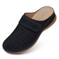 thumbnail image 4 of Domzle Clogs for Women Mules Comfortable Slip On Closed Toe Casual Shoes | Cushioned Footbed All-Day Comfort Non Slip Platform Dress Shoes Breathable Upper for Walking Work Black, 4 of 6