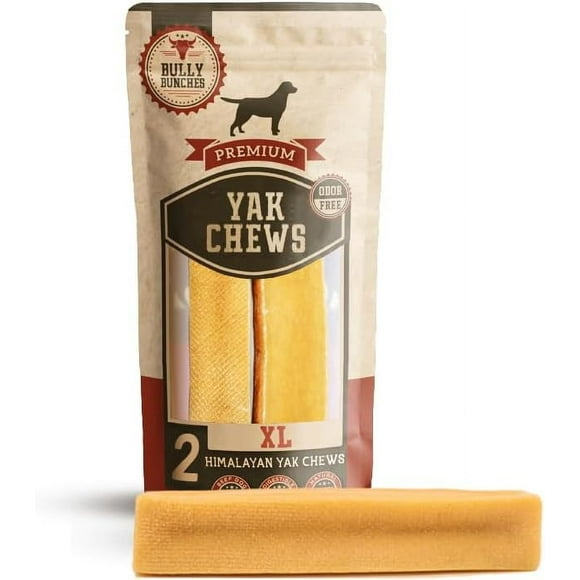 ERDS-Extra Large Authentic Yak Cheese Himalayan Chews for Large Dogs & Aggressive Chewers - All Natural Dog Treat Dental Chews, Made with Real Yak Milk - Lactose & Rawhide Free (2 PK)